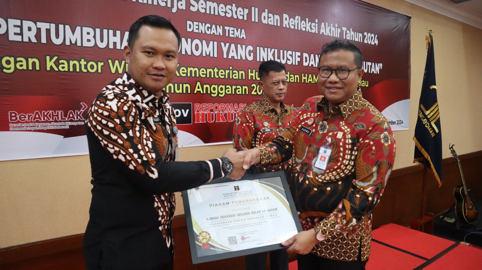 Rutan Batam Meraih Penghargaan Dari Kanwil Kemenkumham Kepri