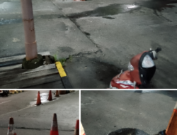 Jalan Rusak di Jantung Sedanau Ancam Keselamatan Pengguna Jalan