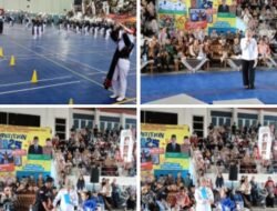 Lomba Sound Sport Konser Drum Band Marching Band Di Gelar di Gor Bukit Tunjuk Kabupaten Lahat.