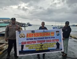 Polsek Bunguran Barat Ajak Warga Waspada Cuaca Buruk, Wujudkan Kamtibmas di Sedanau