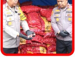Hampir 20 Ton Bawang Ilegal Diduga dari Batam Digagalkan Sat Pol Airud Polres Pelalawan