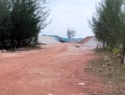Gundukan Pasir Mengunyung Di Pesisir Laut Bengkong Tuai Sorotan Publik